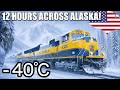 🇺🇸Riding on America's Snowiest -40℃ Train in ALASKA! (Anchorage→Fairbanks) | Alaska Railroad