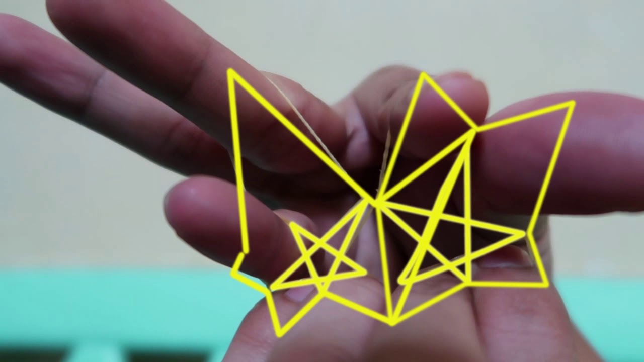 How To Create A Double Star Butterfly Cube With A Rubber Band Youtube