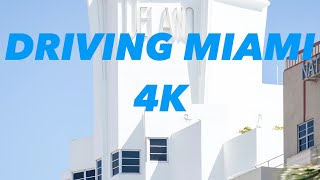 Driving Miami - Collins Avenue South Coming From Normandy Area of Miami Beach - A Right Angle View