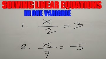 HOW TO SOLVE LINEAR EQUATIONS IN ONE VARIABLE Part 2