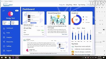 Adobe XD Website Design Dashboard Youtube  - Tutorial UX UI