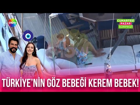 Gözlerden sakınılan Fahriye Evcen ve Burak Özcivit çiftinin ikinci göz ağrı Kerem bebek!