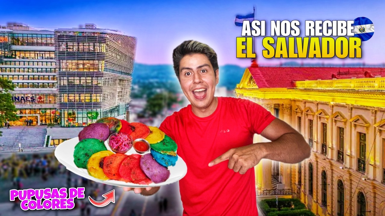 ASI NOS RECIBE EL SALVADOR | PROBAMOS PUPUSAS DE COLORES 