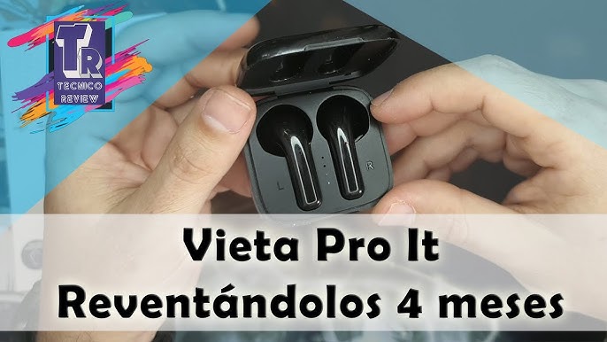 Auriculares True Wireless  Vieta Pro Fit, Hasta 20hs, BT 5.0, IPX4, Touch  control, Blanco