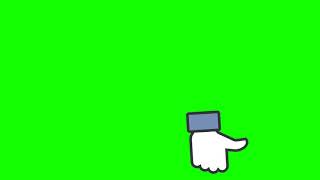 4K Green Screen Free - FALLING BOUNCING LIKE SYMBOL - THUMBS UP