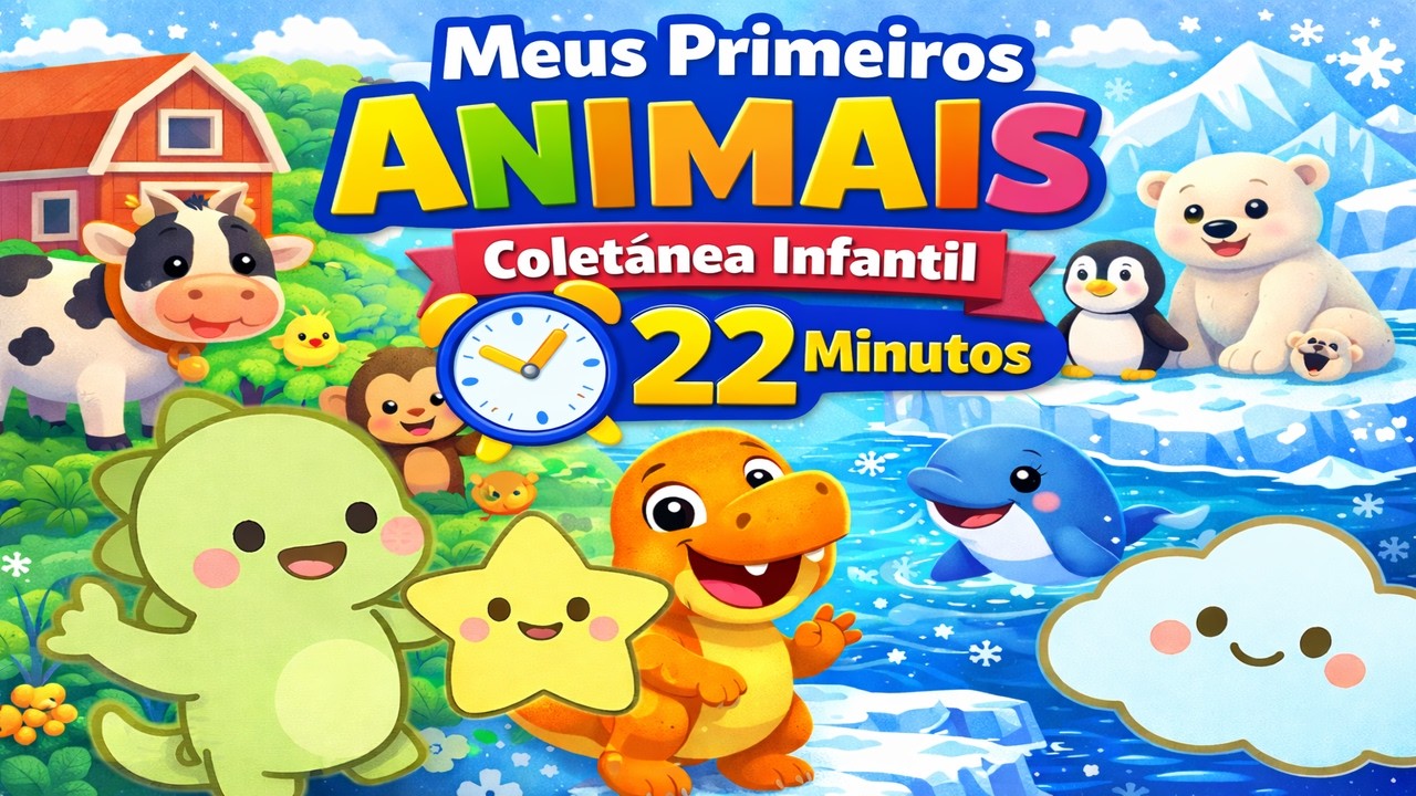 Meus Primeiros Animais 🐶🦁🐠🦖 | Coletânea Infantil 22 Minutos | EduDino