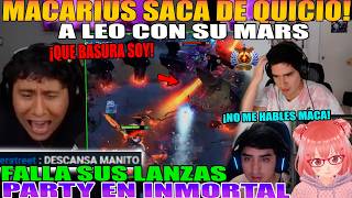 MACARIUS SACA DE QUICIO A LEO CON SU MARS!! LANZAS Y ARENAS DE 1 SOL. PARTY EN INMORTAL DOTA 2