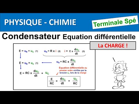 Condensateur dipôle RC 2 Equation différentielle de charge Terminale Spécialité Physique Chimie