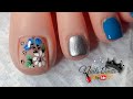 Diseño de uñas Pie / Muy fácil! / Uñas de los pies decoradas con flores