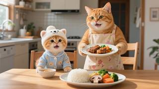 Download Lagu Ginger Kitten Hates Veggies Until Mama Cat Makes Them Delicious 🐾❤️ MP3