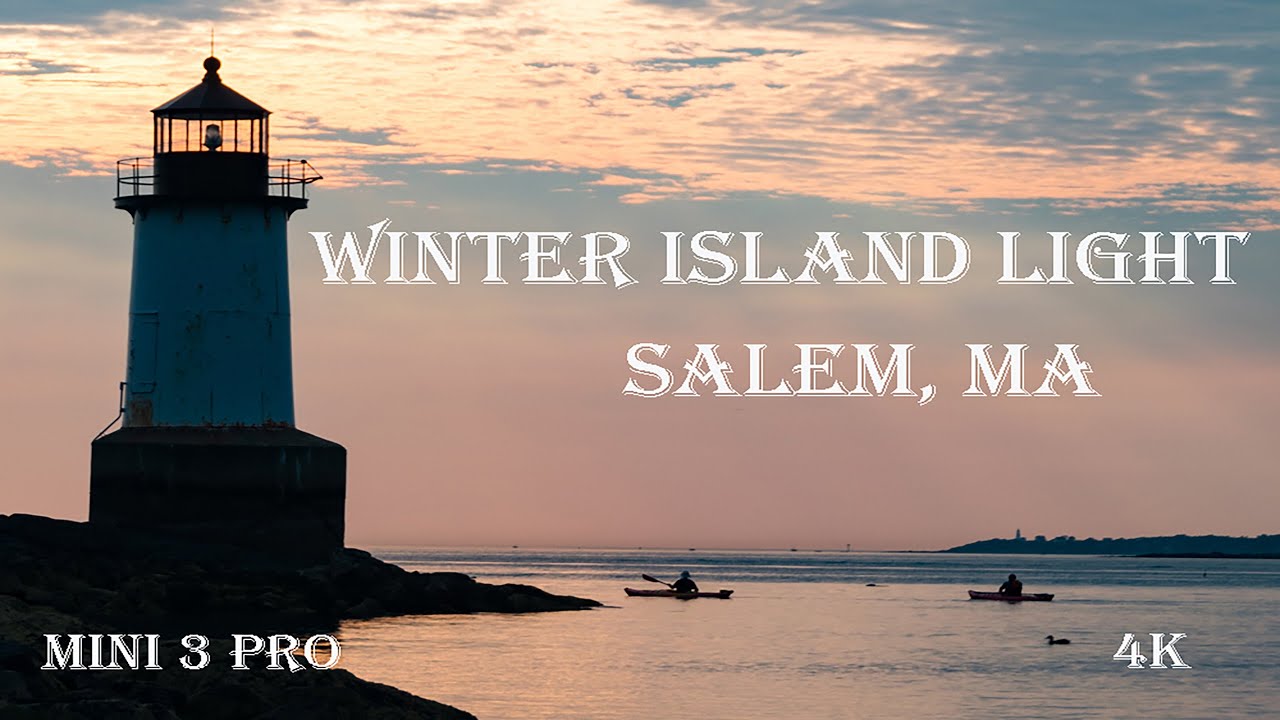 Salem Lighthouse Winter Island Park - DJI Mini 3 pro 4K
