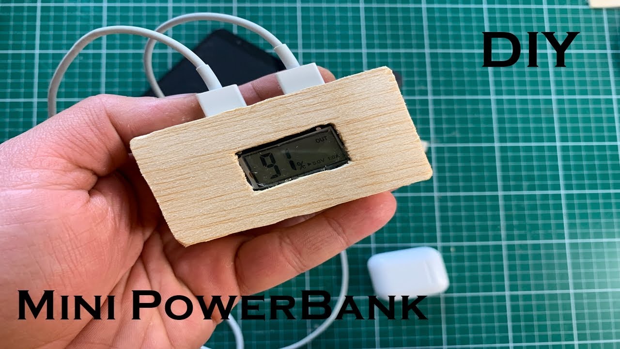 How to Make Mini Portable PowerBank in Wooden DIY YouTube