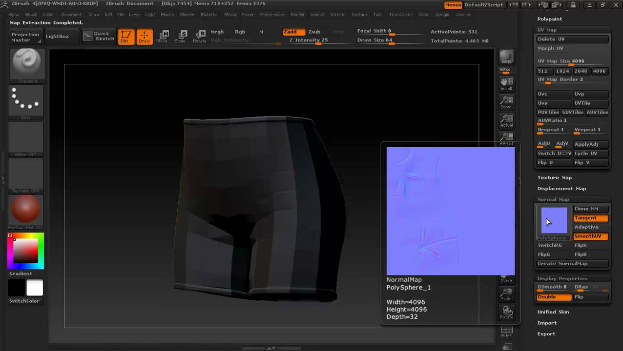 how to put high detail in normal map zbrush