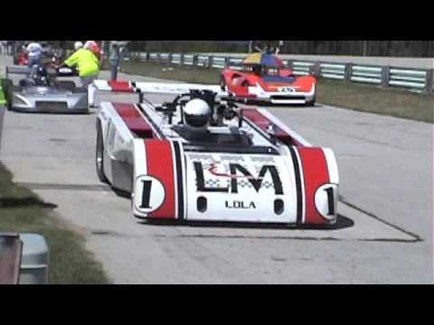 Can-Am cars at Road America in 2007. Footage of Jackie Stewart's 1971 L&M Lola T260 and the Simoniz Lola T70.