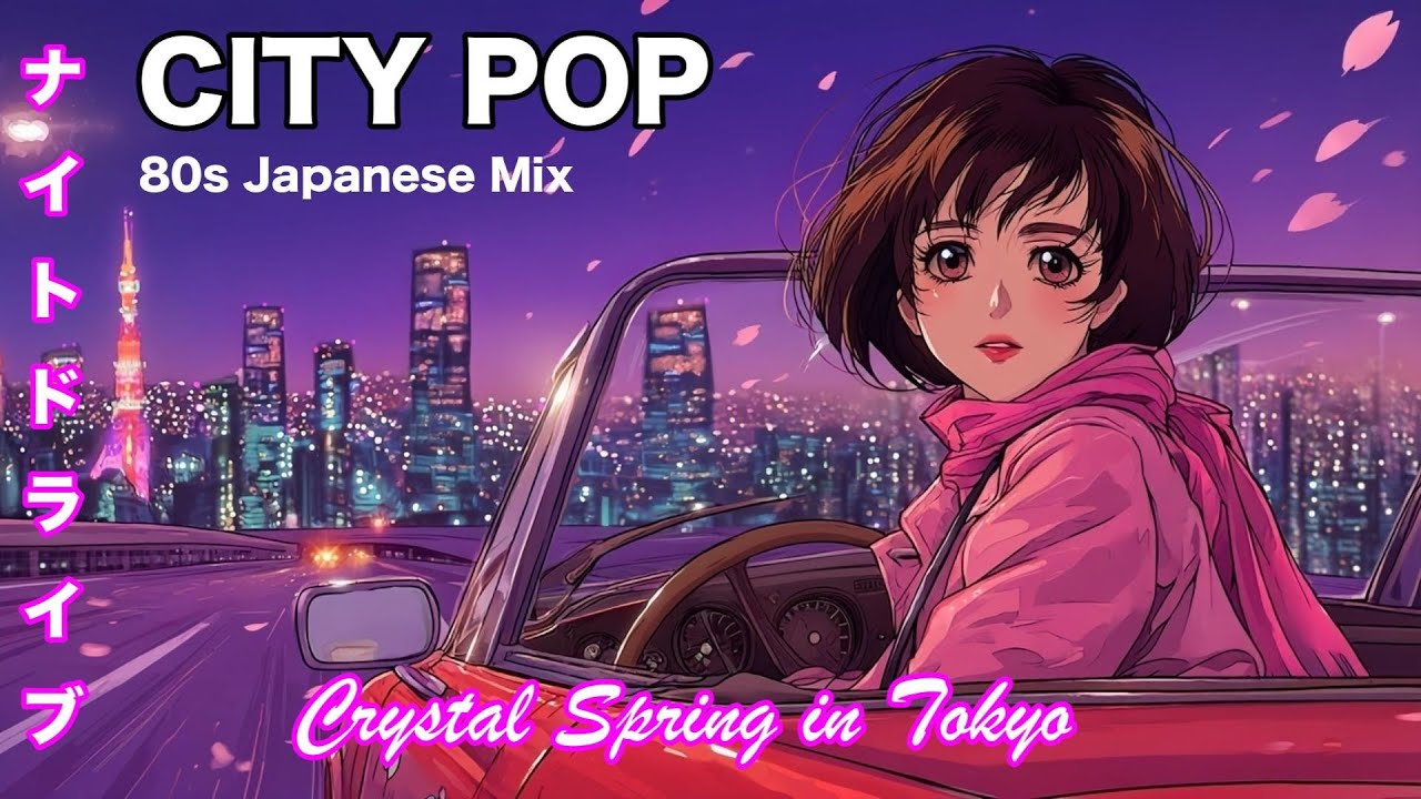 🌸 80s Japanese City Pop Mix 🌃 Crystal Spring in Tokyo | Night Drive | Aesthetic | Bubble Era | Retro