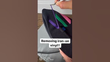 Remove iron-on vinyl - quick and easy!! 😳#cricut #cricuthacks #vinyl #shorts