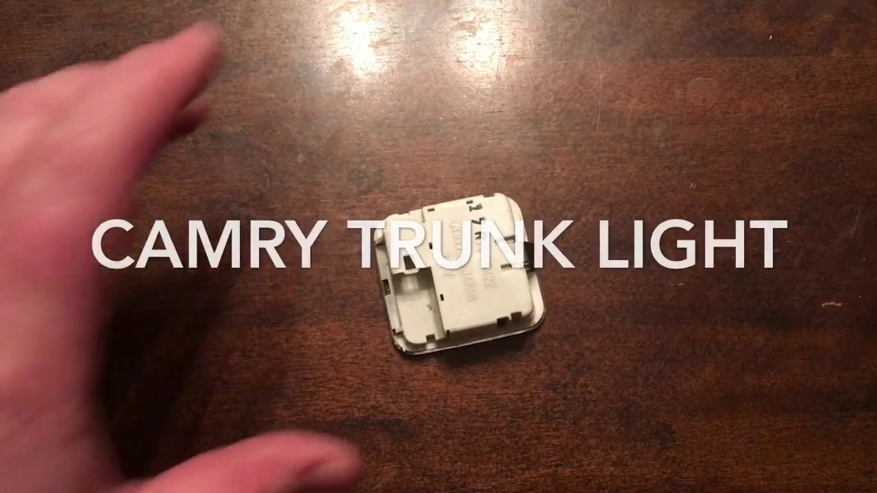 Camry trunk light replacement - YouTube