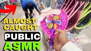 Almost Caught Public Asmr Tapping Rubbing By Department Store Employee Use Headphones For 3D Sound