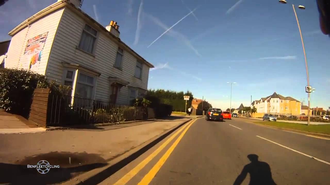 Man walks in front of traffic and cyclist few words said - YouTube
