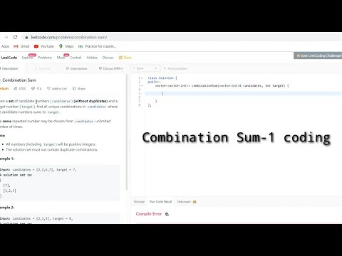 Combinational sum 1 Code| Backtracking |Algorithm| Harshit jain
