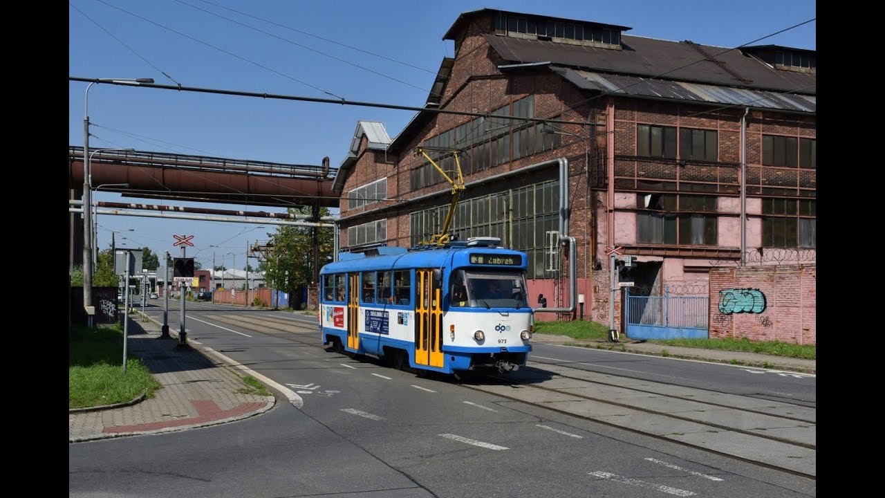 [OSTRAVA -  ČKD Tatra T3R.P ev.č. 1026] Linka x3 Ředitelství Vítkovic -  Svinov, mosty (jízda)