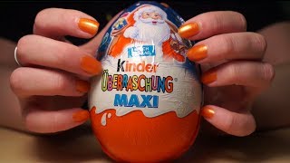 Binaural 3D ASMR. Kinder Surprise Egg Maxi (X-mas Edition) READ DESCRIPTION! screenshot 3