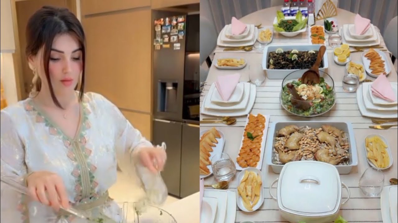 نور وعصام 🔥نوسه عصومي عم يتعشو افطار ملوخيا ورز 😋😋