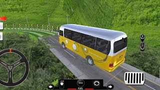 bus simulator game | mini bus simulator android gameplay | Dangerous road bus simulator game #gaming screenshot 5
