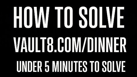 How to solve vault8.com/dinner | An Elmwood Trail Episode 3 Vault 8 Dinner Walkthrough