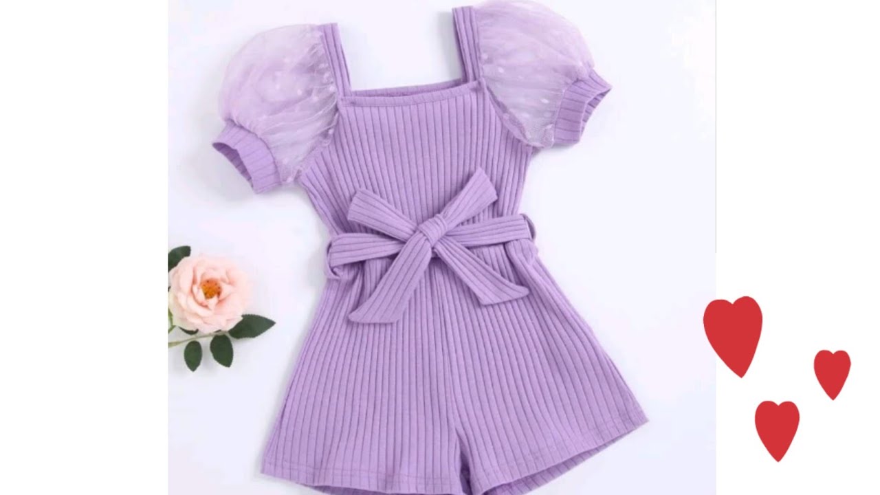 قص وخياطة سلوبت بناتى رائع للعيد بكل تفاصيله (طريقة عمل سالوبيت( جامبسوت) سلوبيت شورت