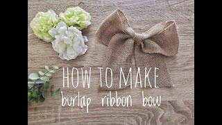 Masni készítés | How to make an easy burlap ribbon bow | DIY masni