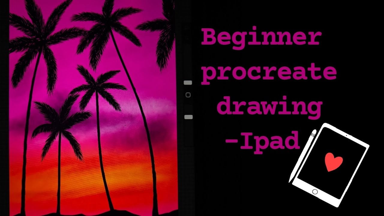 Easy to draw digital art - procreate for Beginners/ iPad - YouTube