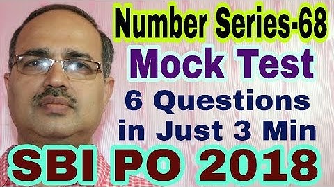Number Series-68 SBI PO 2018 Mock Test Unique Solution #Amar Sir