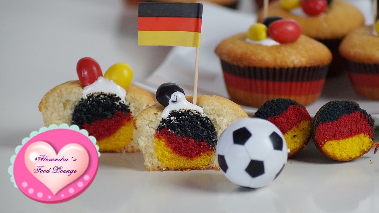 Fußball EM Muffin, Deutschland/ Cake-Pops - YouTube