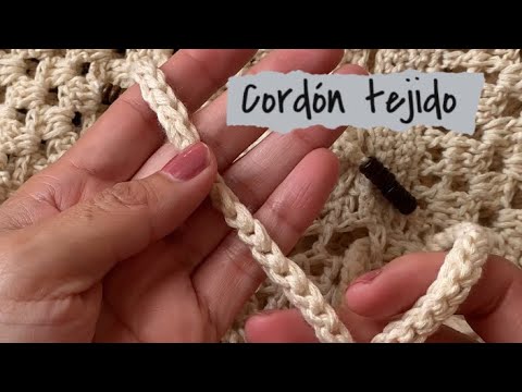 Como tejer un Cordón -a crochet- (Cordón Tejido) - YouTube