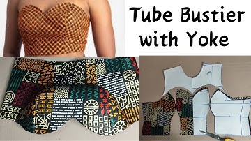 How to make a  Bustier Pattern with Yoke /Strapless Bustier/Tube Bustier pattern step by step..