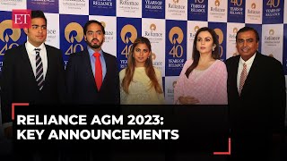 RIL AGM 2023: Key announcements and takeaways from the 46th post-IPO AGM of Reliance Industries