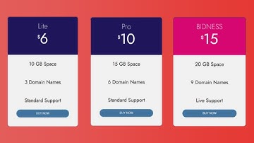 Responsive Pricing Table Using HTML and CSS