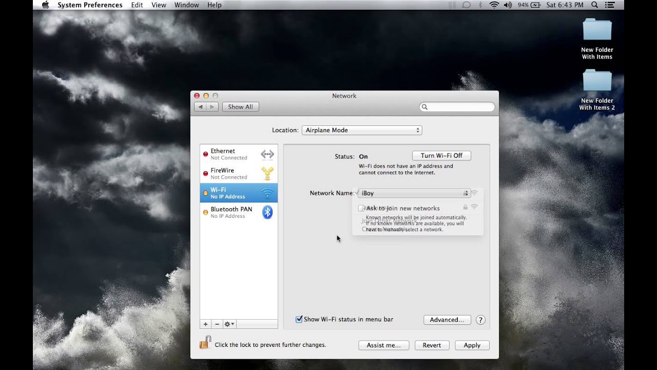 Airplane Mode in Mac OS X - YouTube