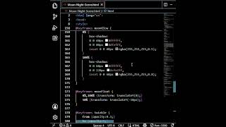 Animated Moon Night Scene using HTML and CSS #coding #codingbat #programming #javascript #html