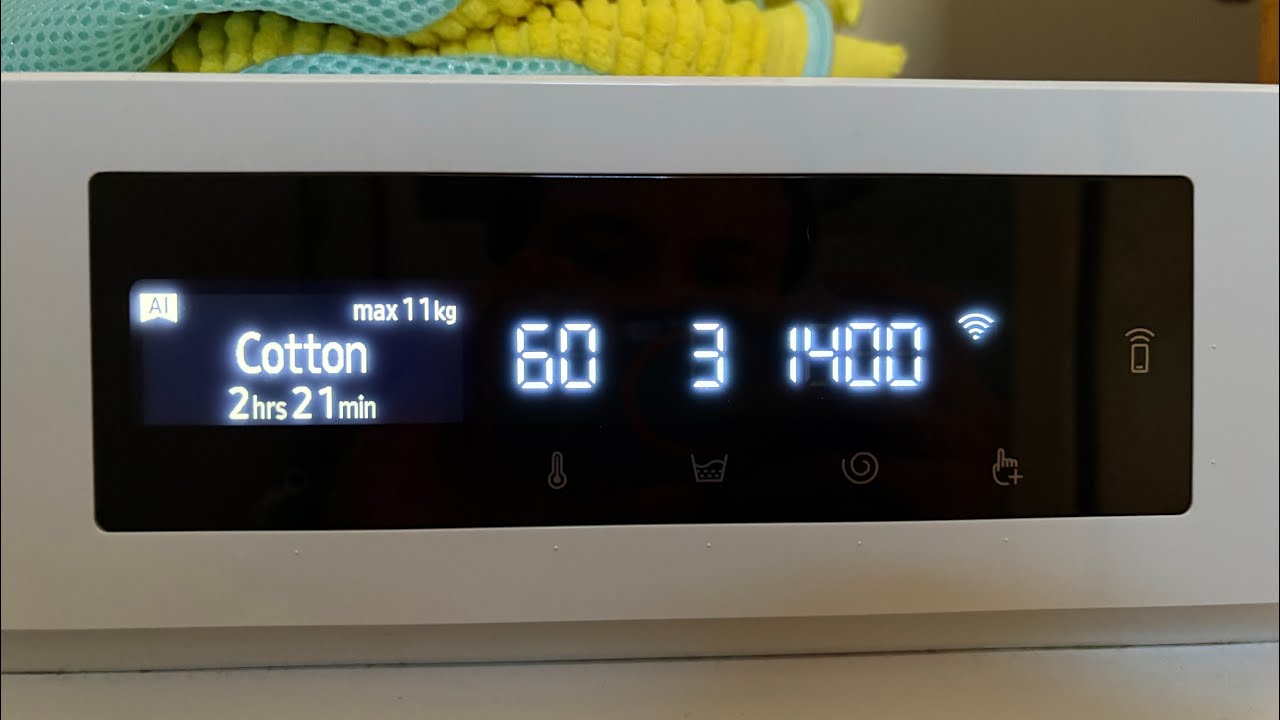 Samsung Bespoke AI WW11BB704DGW - Cotton 60° with Bubble Soak - Full Cycle 