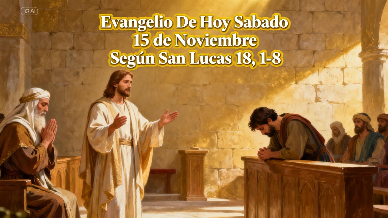 Evangelio De Hoy Sabado 15 de Noviembre Según San Lucas 18, 1-8 - YouTube