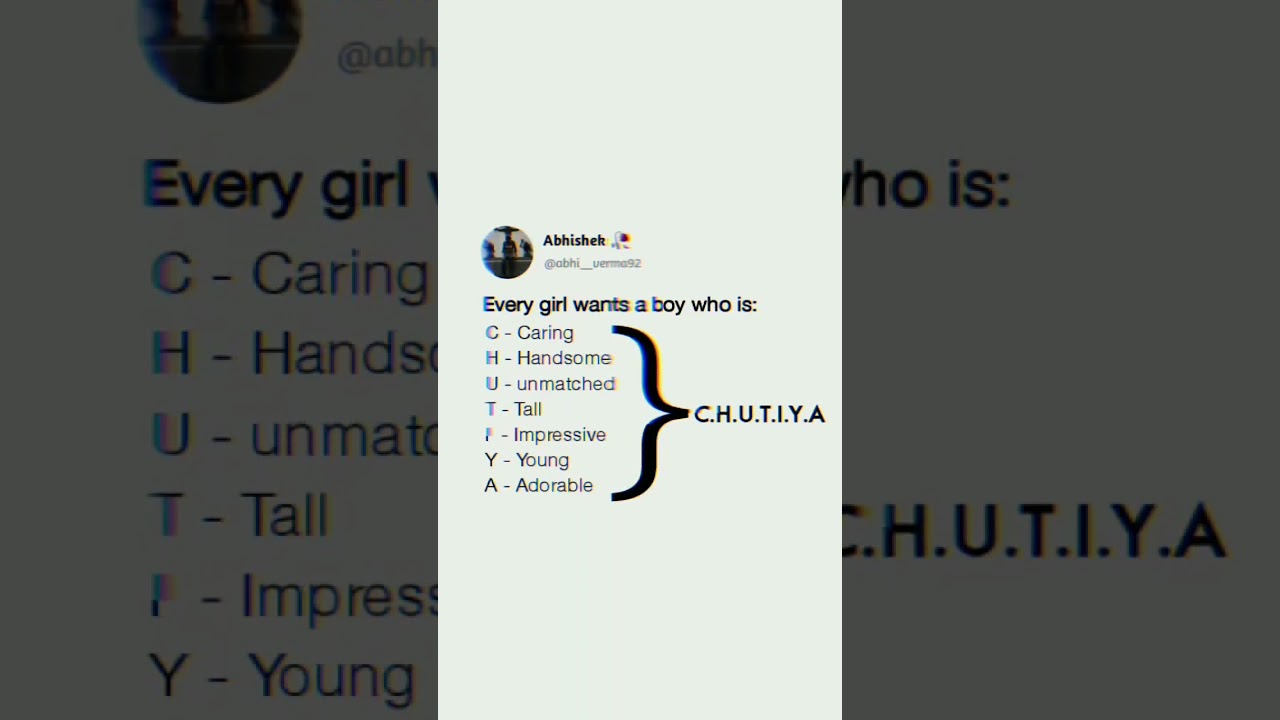 C H U T I Y A Ka Full Form YouTube C H U T I Y A Ka Full Form YouTube