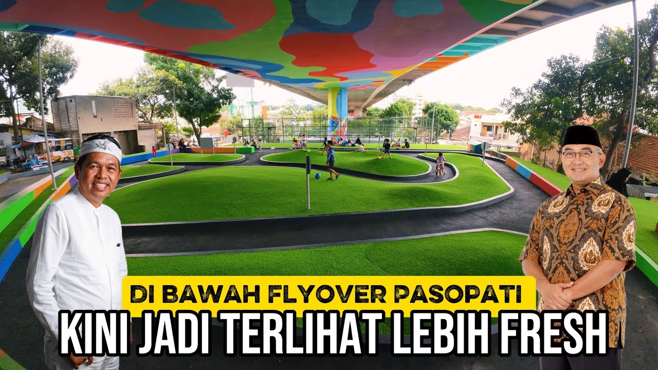 Wajah Baru di bawah Flyover Pasopati Bandung,kini terlihat lebih fresh 