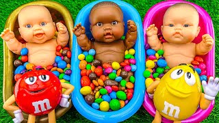 Rainbow Satisfying Video Magic Kinetic Sand Slime Mixing Yummy Candy Asmr In Three Bathtubs