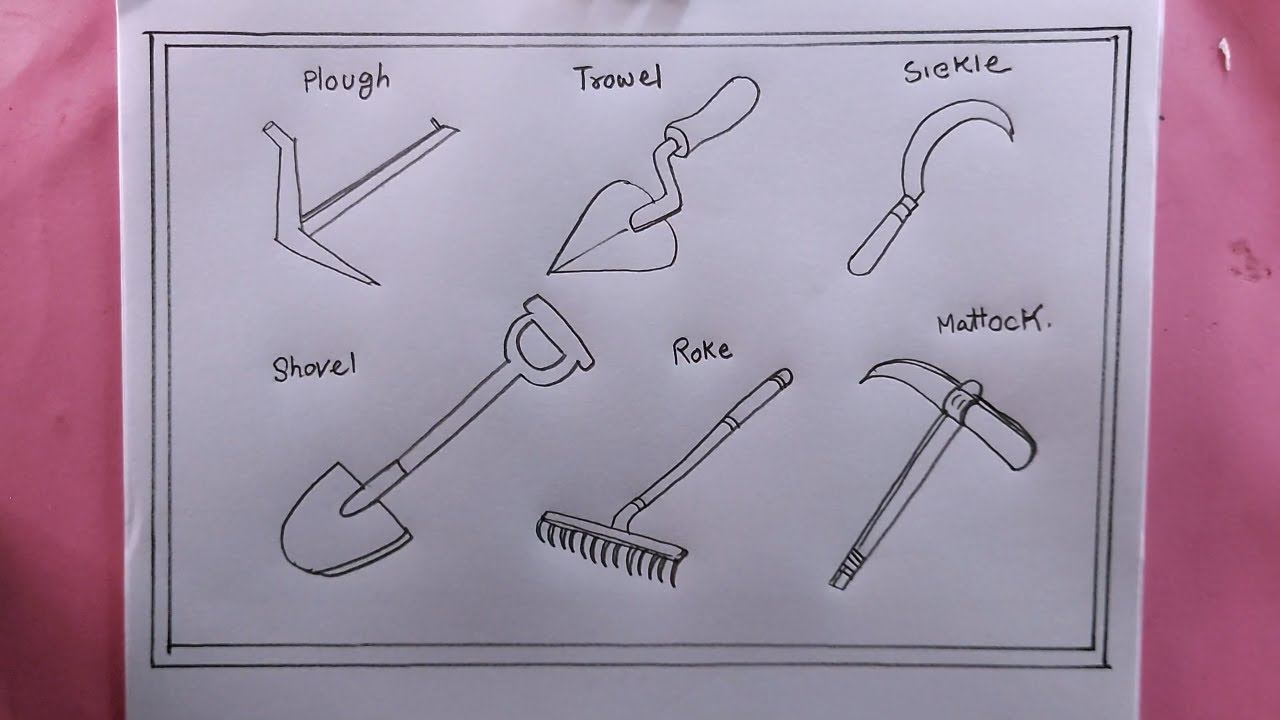 Gardening and Farming Tools and Instruments | Farm cartoon, Agricultural  tools, Drawing for kids