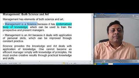 Business Studies Class 12.1.11 Management: Both Science and Art | CS Neeraj Gupta