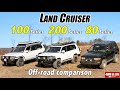 Toyota land cruiser 80 100 200 series  offroad comparison