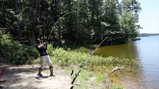 HOOKED INTO A MONSTER on CHEAP Bait?! 😳🐟