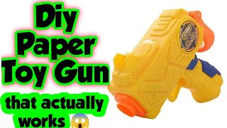 Diy Paper Toy Gun/how to make paper gun that shoots paper balls/homemade toy gun/origami craft ideas